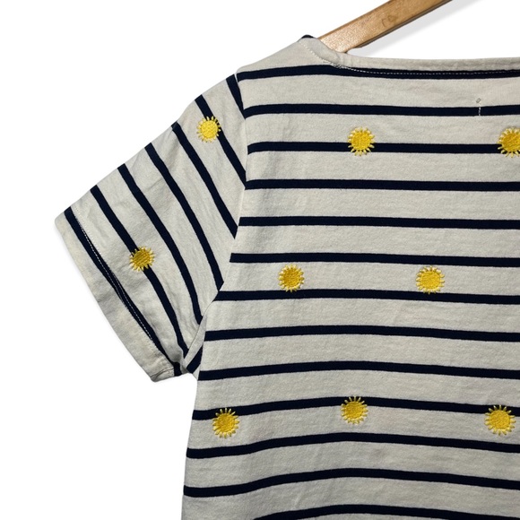 Madewell boxy crop top embroidered suns and stripes size XS - Picture 9 of 14